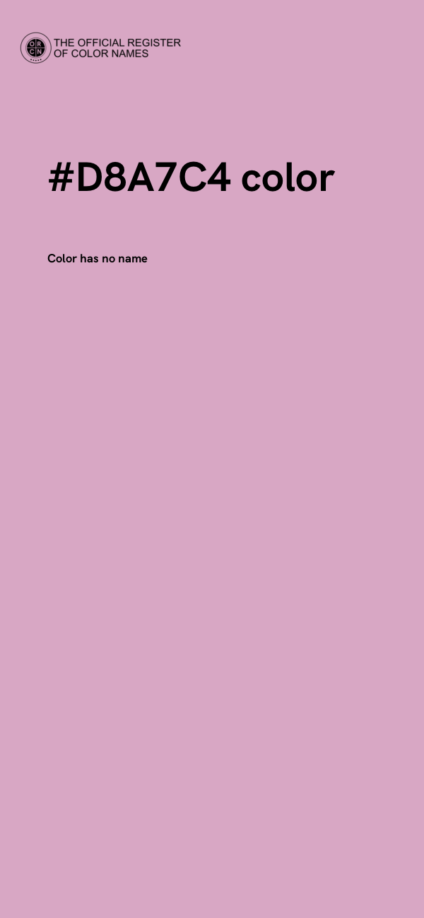 #D8A7C4 color image