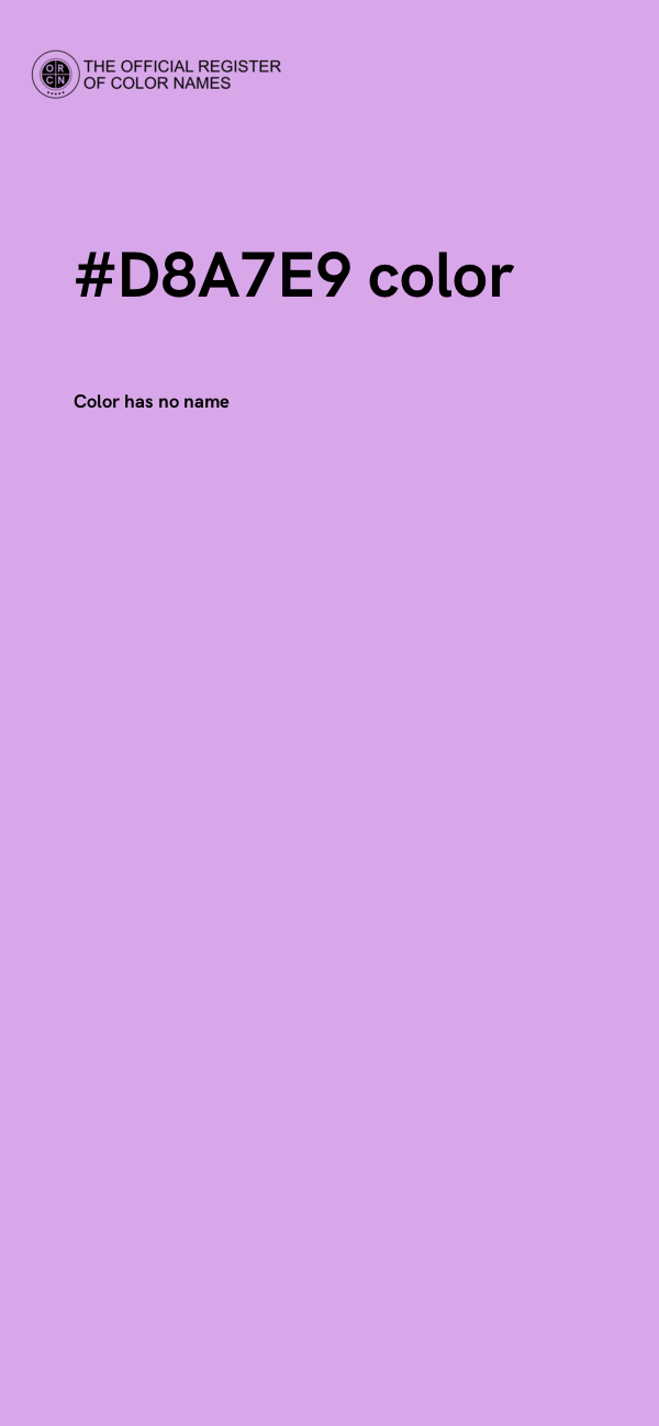 #D8A7E9 color image