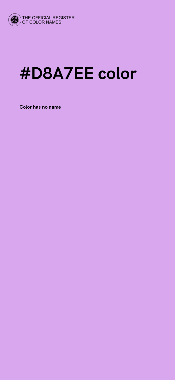 #D8A7EE color image