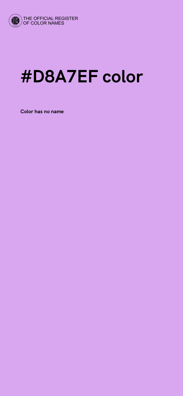 #D8A7EF color image