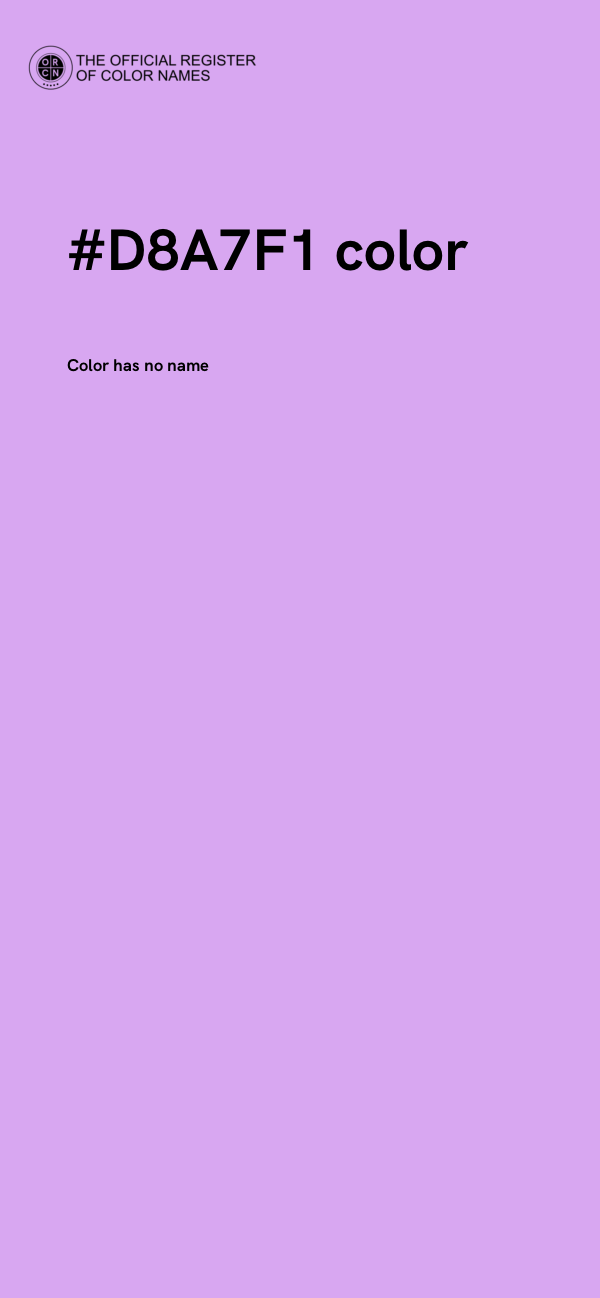 #D8A7F1 color image