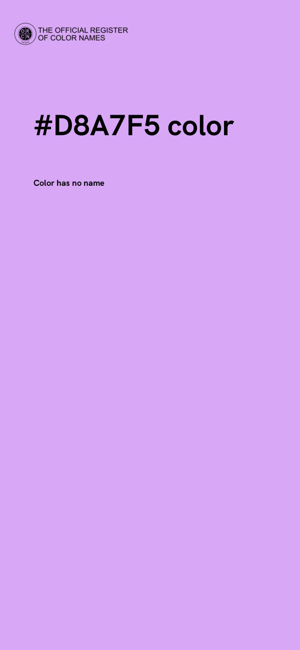 #D8A7F5 color image