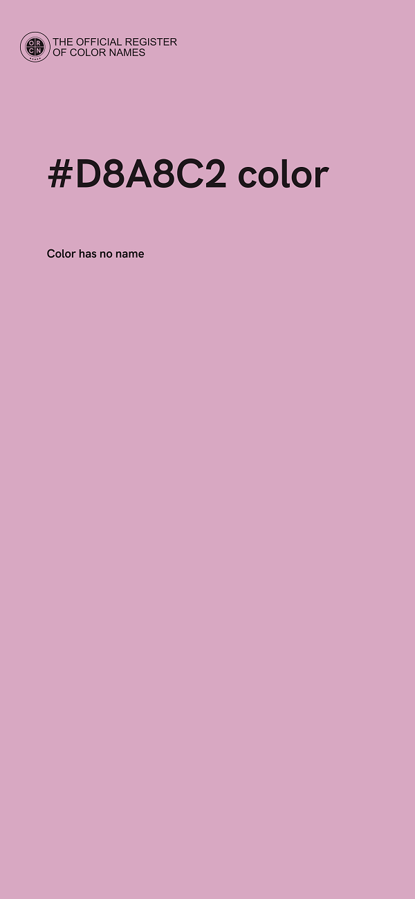 #D8A8C2 color image