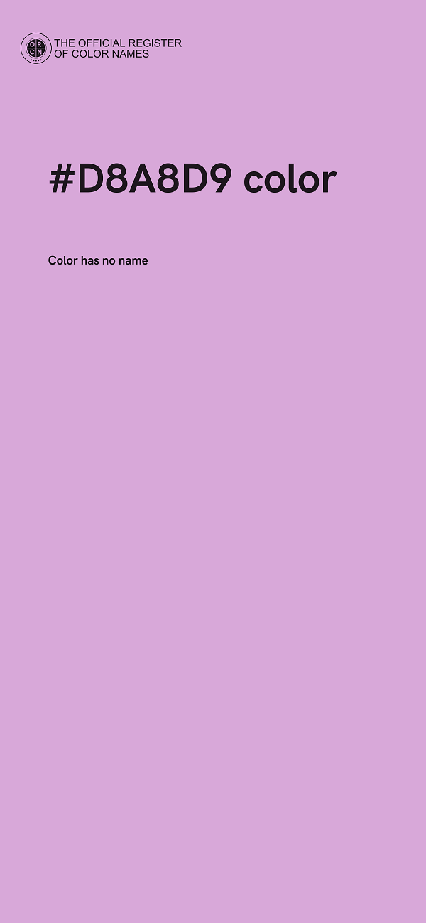 #D8A8D9 color image