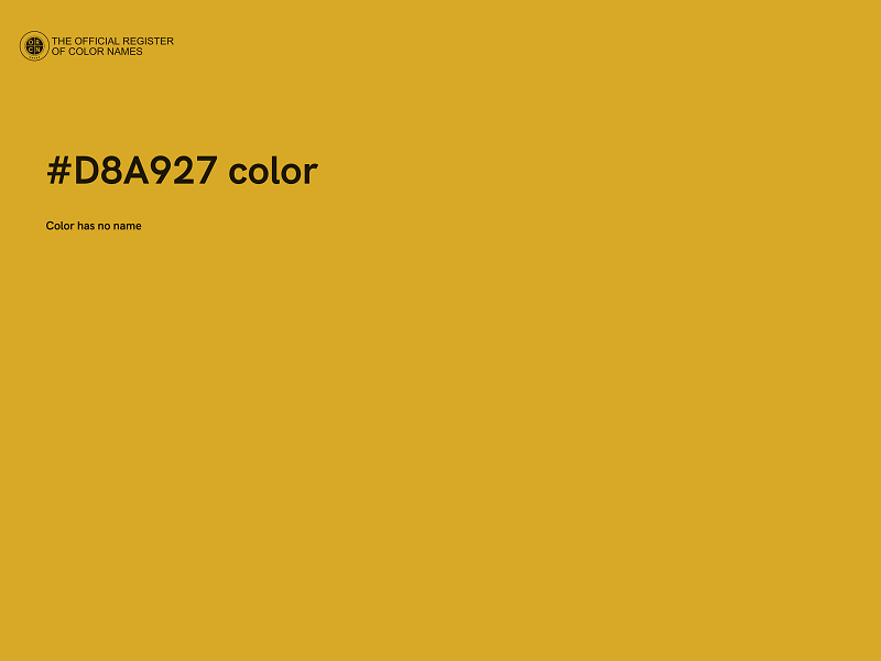 #D8A927 color image