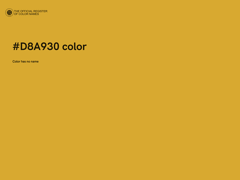 #D8A930 color image