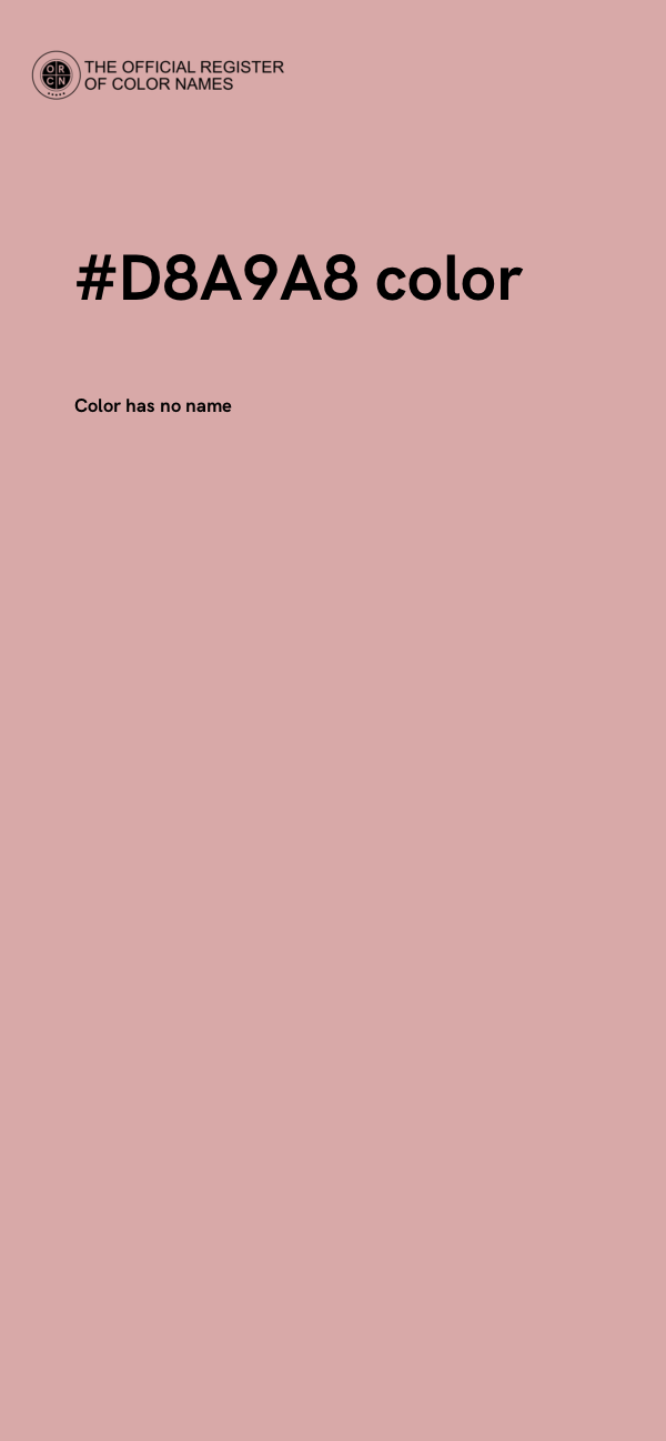 #D8A9A8 color image