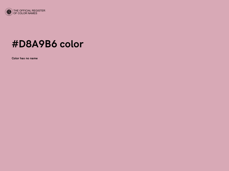 #D8A9B6 color image