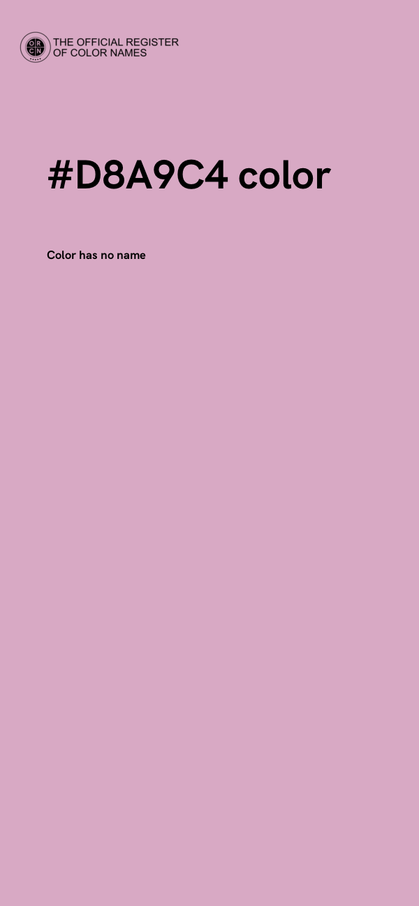 #D8A9C4 color image