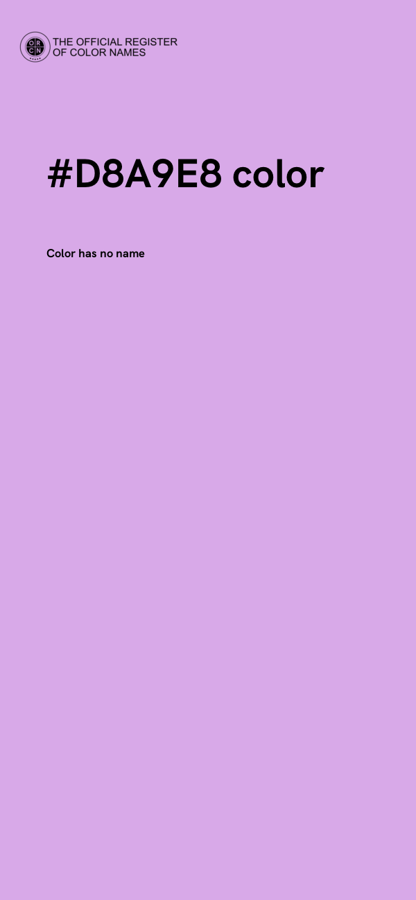 #D8A9E8 color image