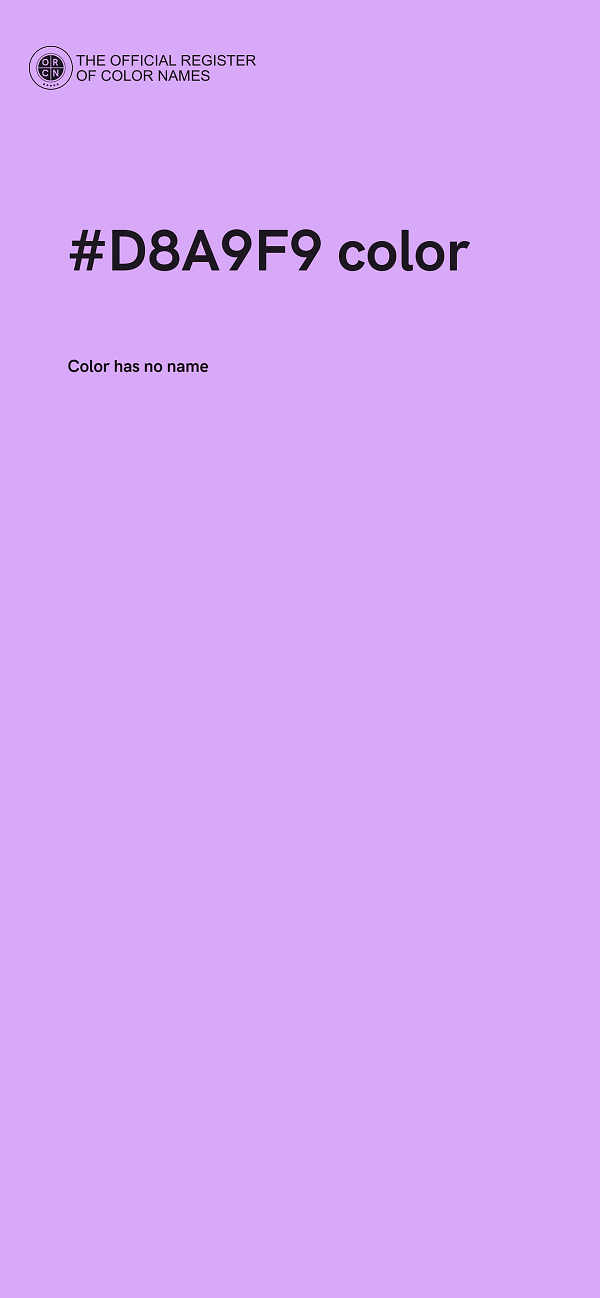 #D8A9F9 color image