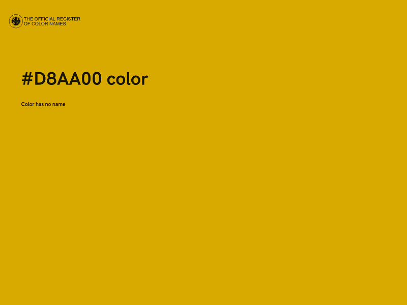 #D8AA00 color image