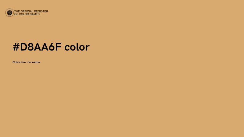 #D8AA6F color image