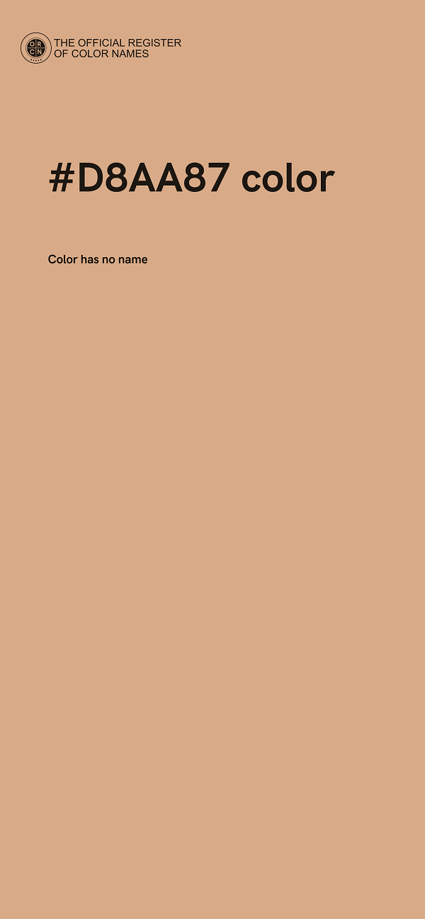 #D8AA87 color image
