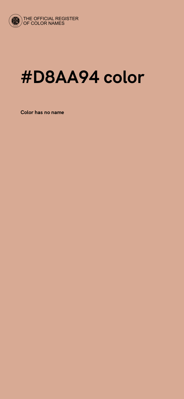 #D8AA94 color image
