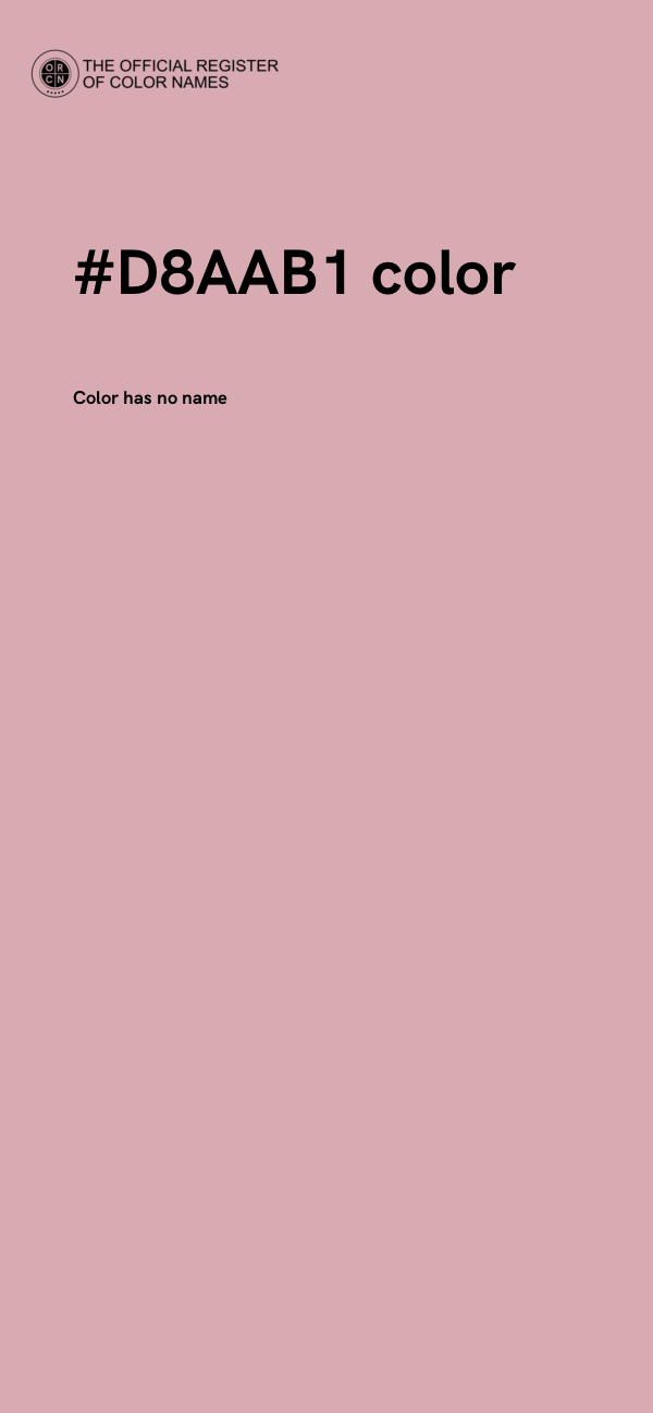 #D8AAB1 color image