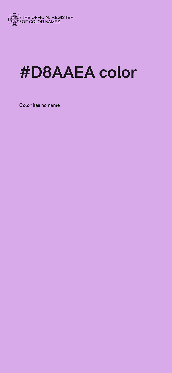 #D8AAEA color image