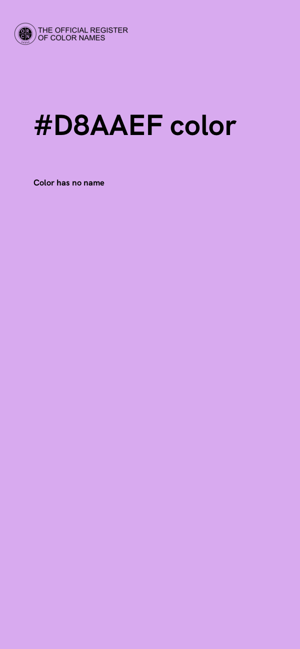 #D8AAEF color image