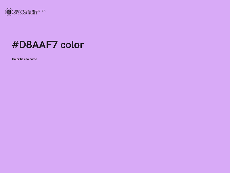 #D8AAF7 color image