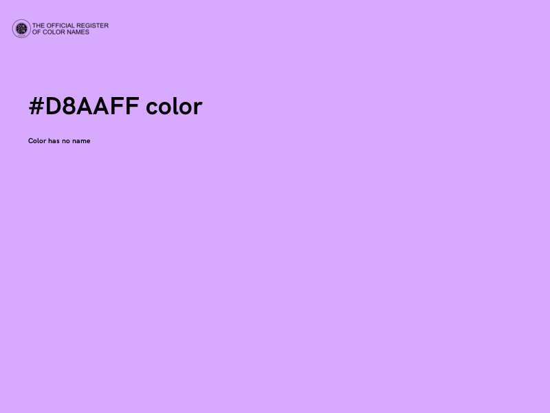 #D8AAFF color image