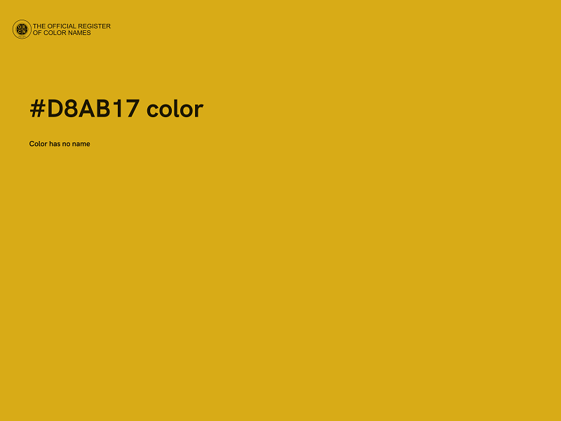 #D8AB17 color image