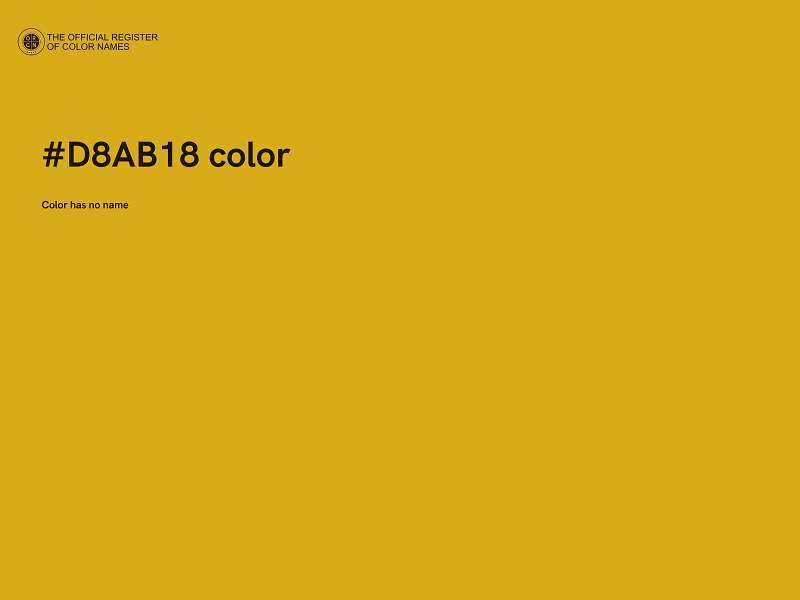 #D8AB18 color image