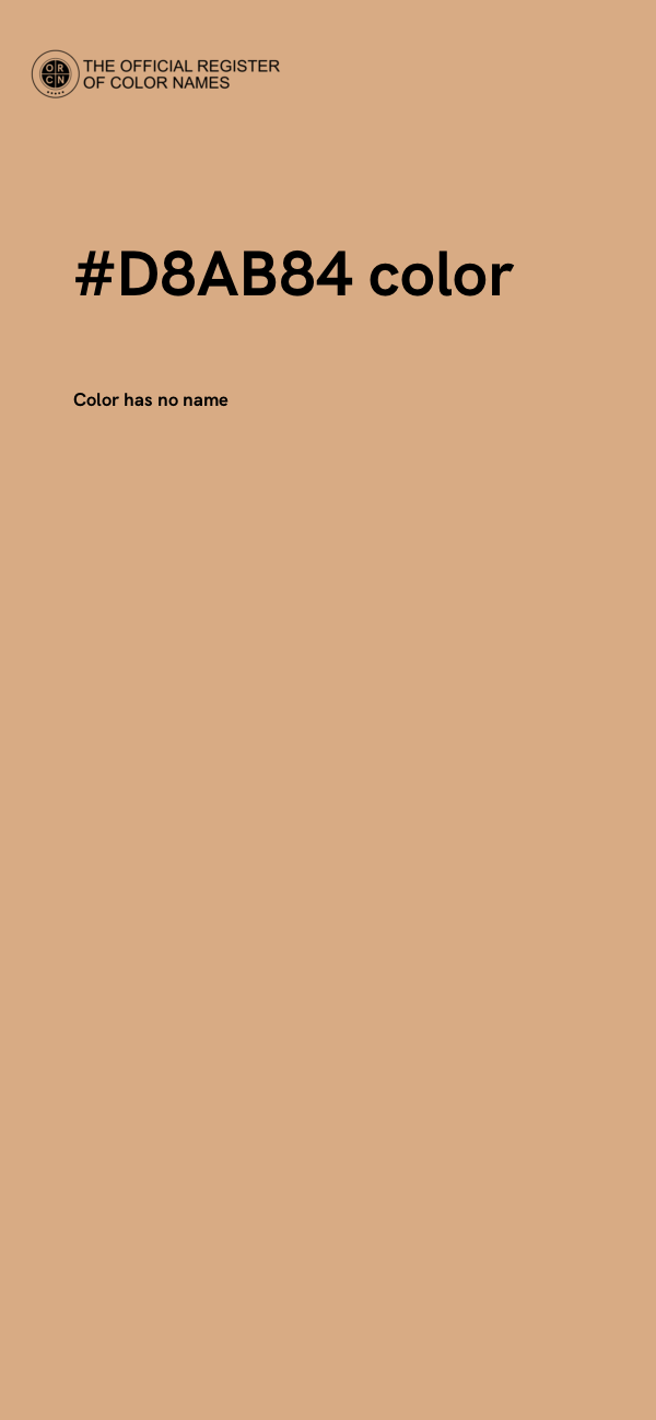 #D8AB84 color image
