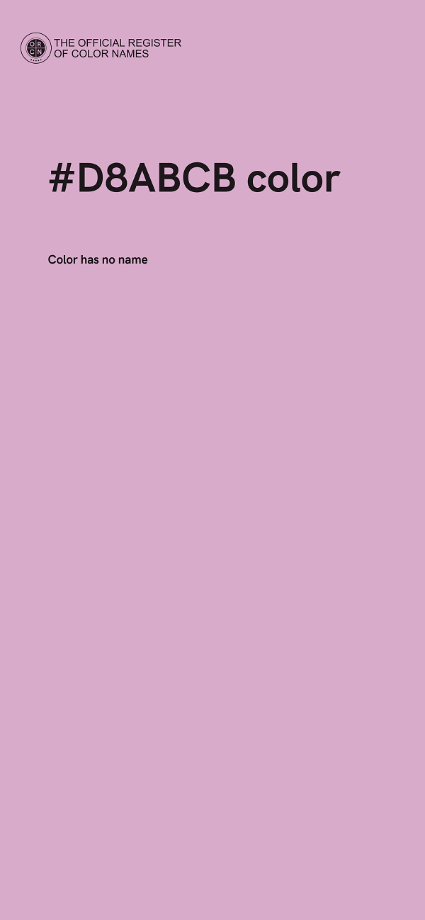 #D8ABCB color image