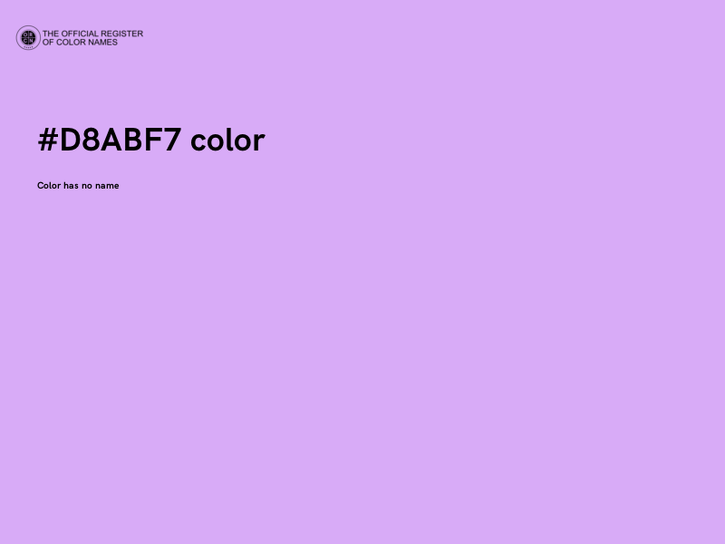 #D8ABF7 color image