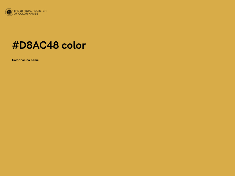 #D8AC48 color image
