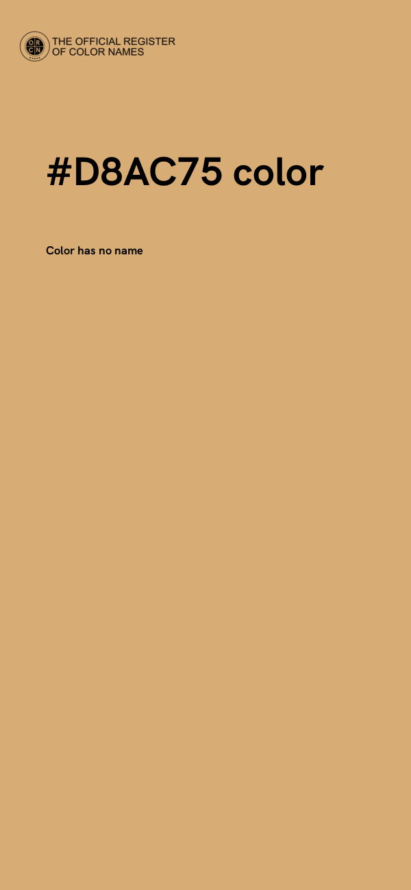 #D8AC75 color image