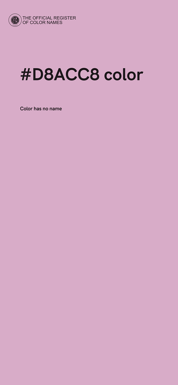 #D8ACC8 color image