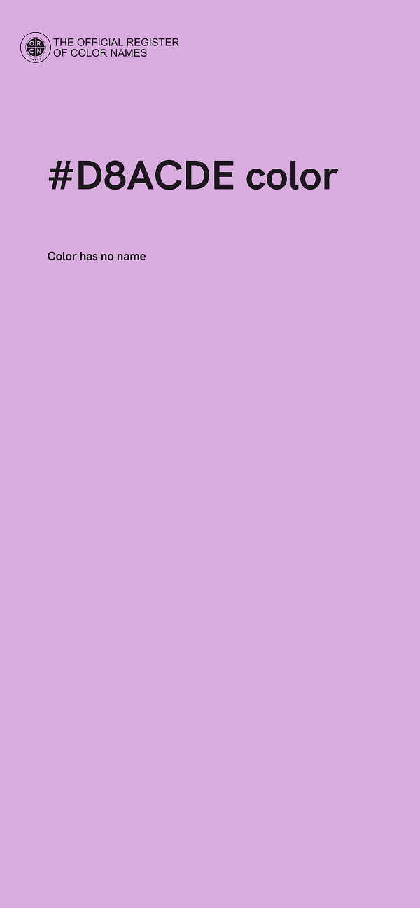 #D8ACDE color image