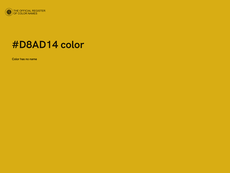 #D8AD14 color image