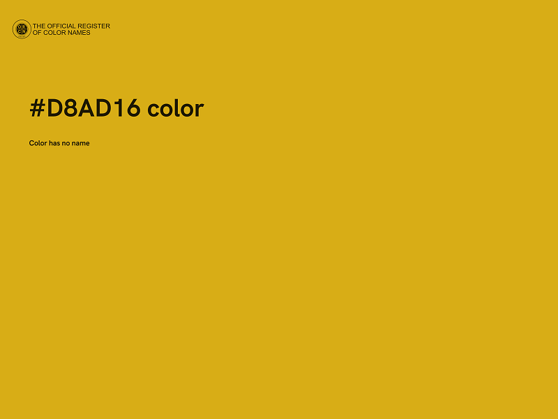 #D8AD16 color image