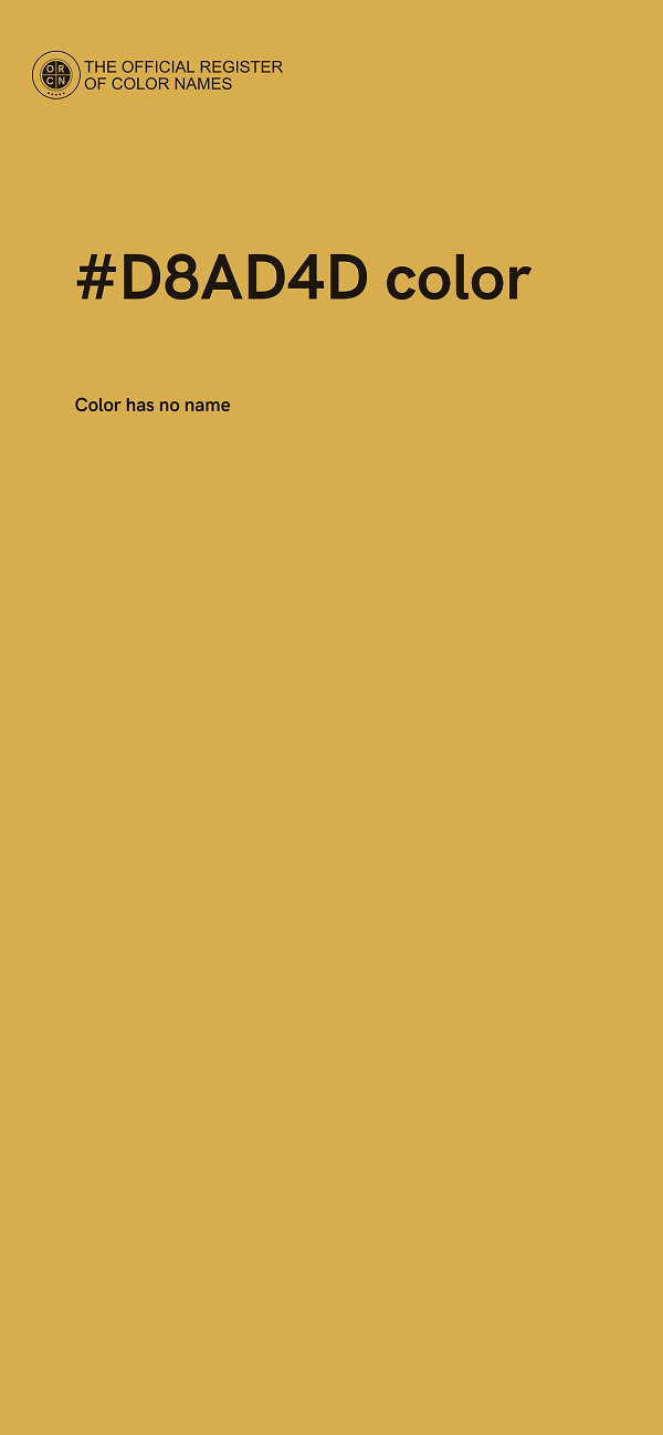 #D8AD4D color image