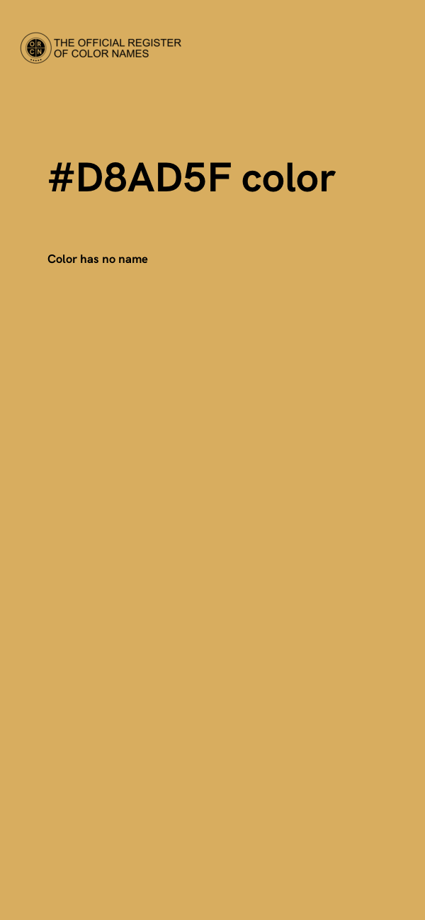 #D8AD5F color image