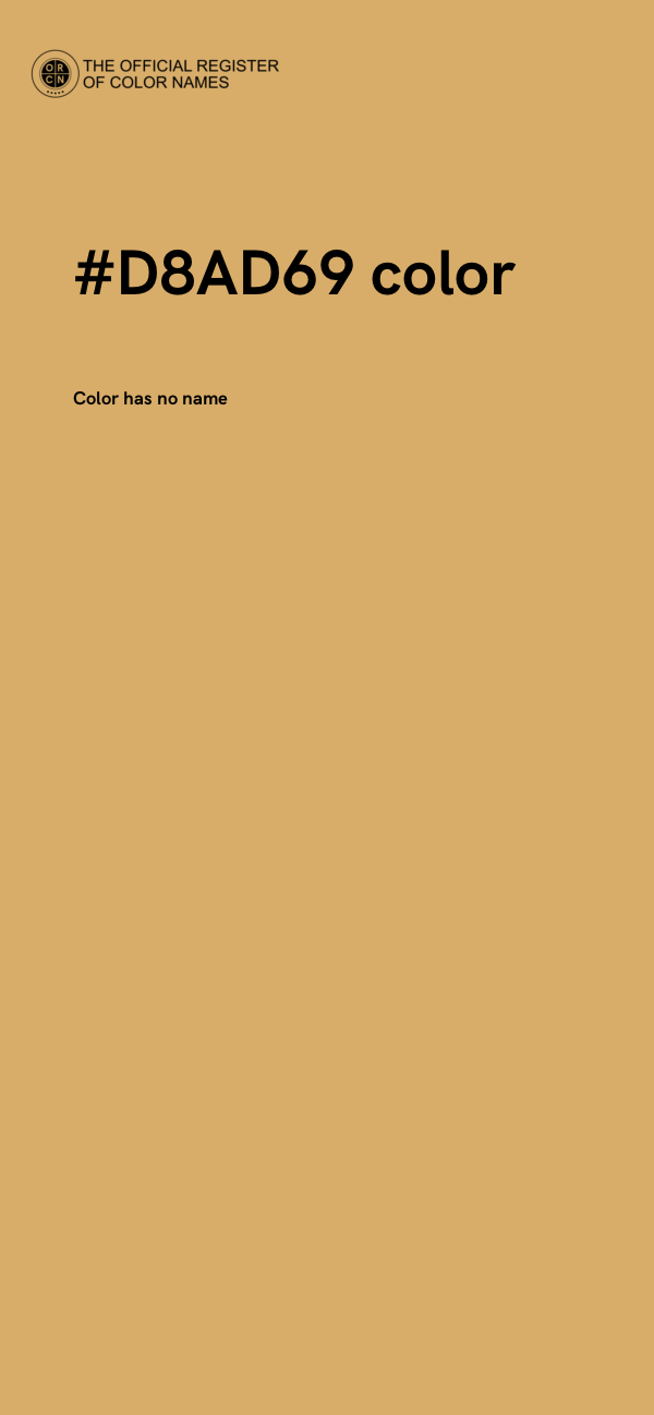#D8AD69 color image