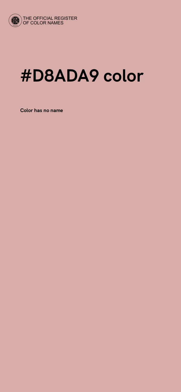 #D8ADA9 color image