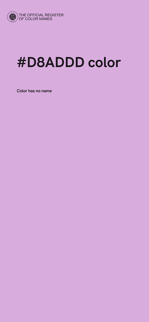 #D8ADDD color image