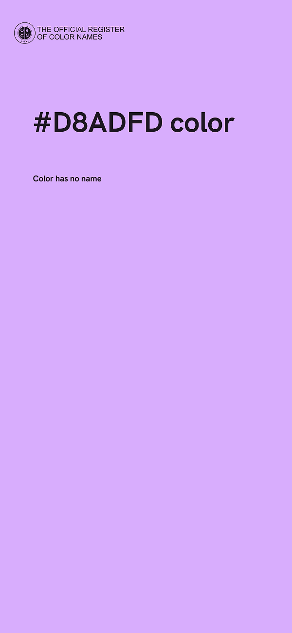 #D8ADFD color image