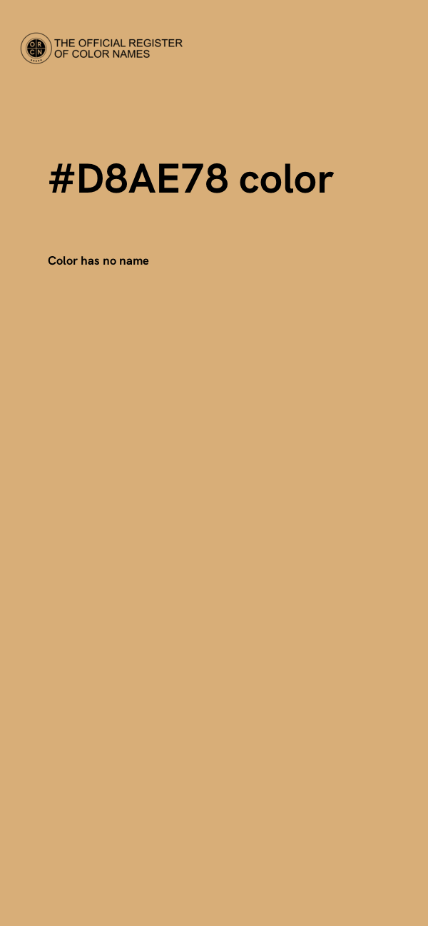 #D8AE78 color image