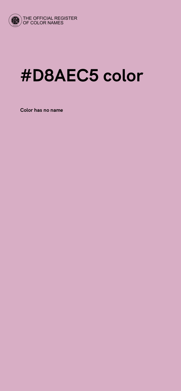 #D8AEC5 color image