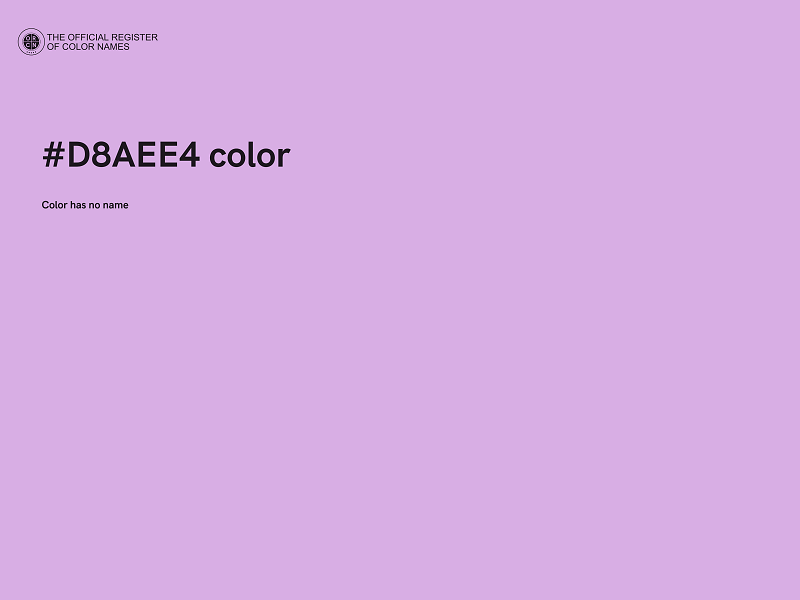 #D8AEE4 color image