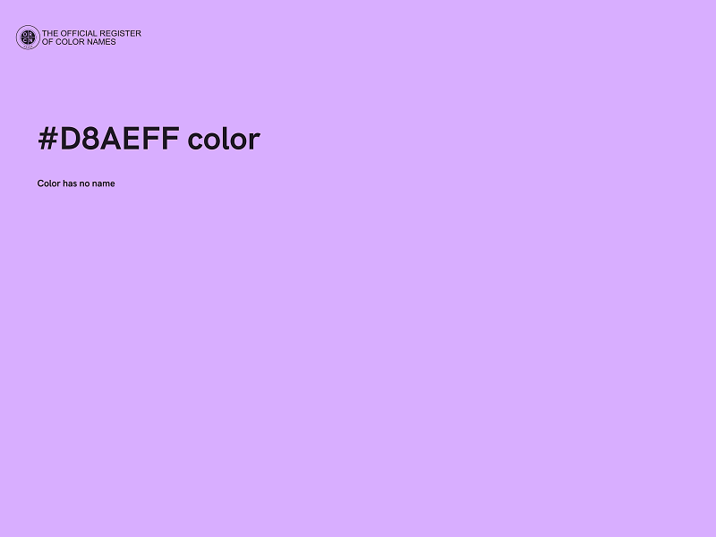 #D8AEFF color image