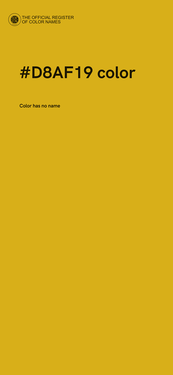 #D8AF19 color image