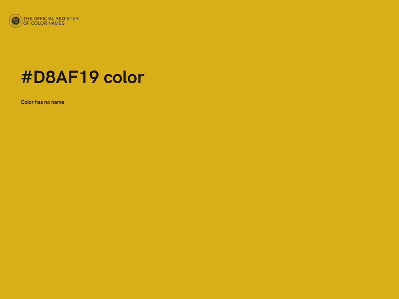 #D8AF19 color image