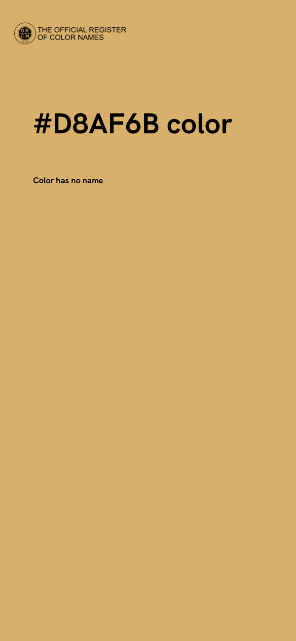#D8AF6B color image