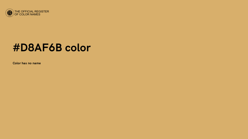 #D8AF6B color image