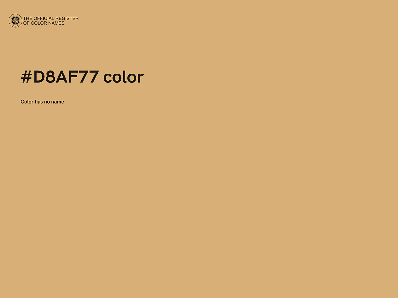 #D8AF77 color image